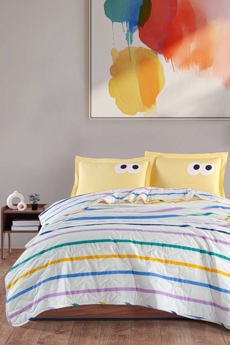 L'essentiel linge de maison Juego de Cubre Cama Doble Funny - Amarillo L'essentiel linge de maison Juego de Cubre Cama Doble Funny - Amarillo